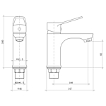 Смеситель для раковины PLStart PD10016 хром