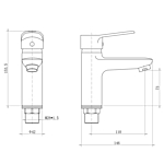 Смеситель для раковины PLStart PD10053 хром
