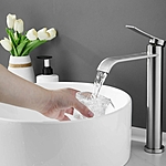 Смеситель для раковины Belz B11812-1 высокий сатин