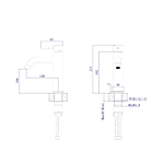 Смеситель для раковины RUSH Melos SUS1101-11Grey графит