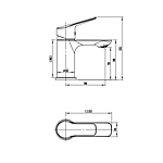 Смеситель для раковины RUSH Samui SA0930-11 хром