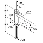 Смеситель для раковины KLUDI BOZZ 382823976 черный
