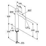 Смеситель для раковины KLUDI BOZZ 382865376 белый матовый