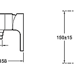 Смеситель для душа Jacob Delafon Strayt E45371-CP хром