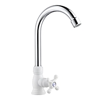 Кран на одну воду Do.Korona DK-6611A хром/белый