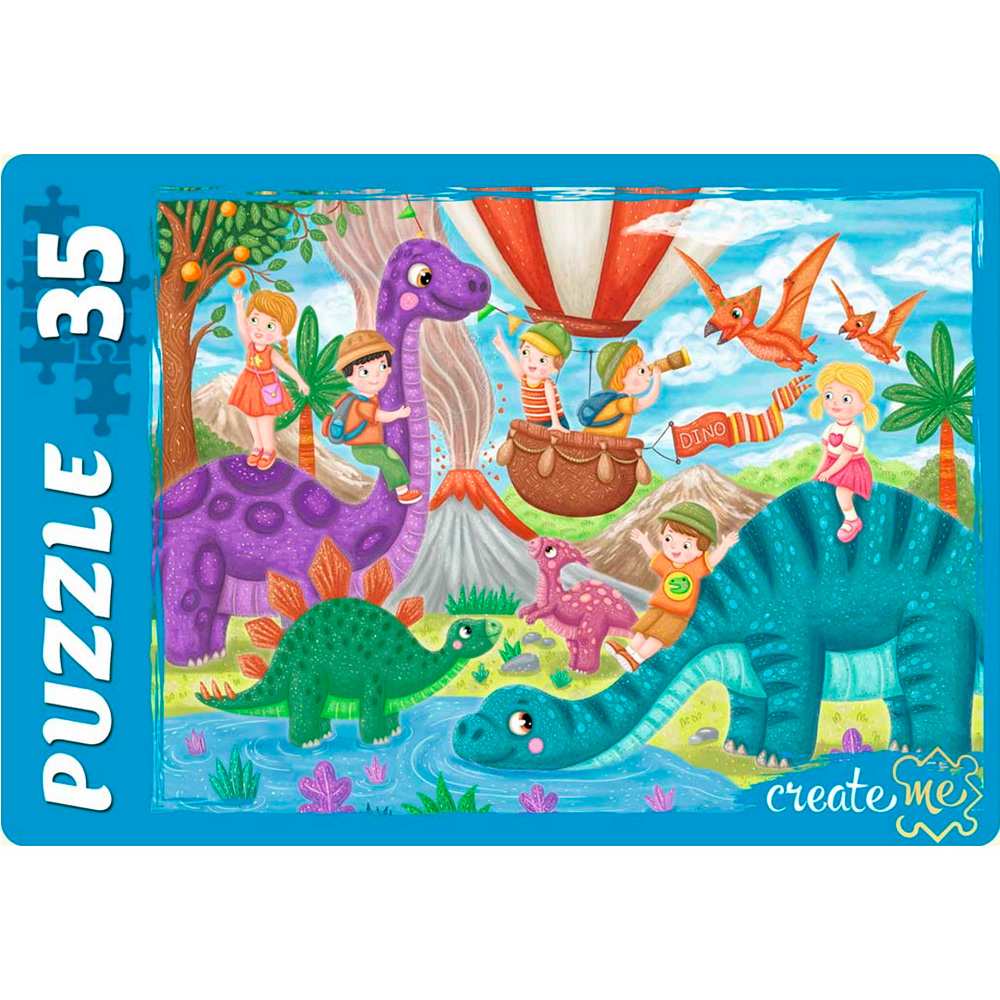 Макси-пазл Мир динозавров №49 35 элементов ПУ35-9482