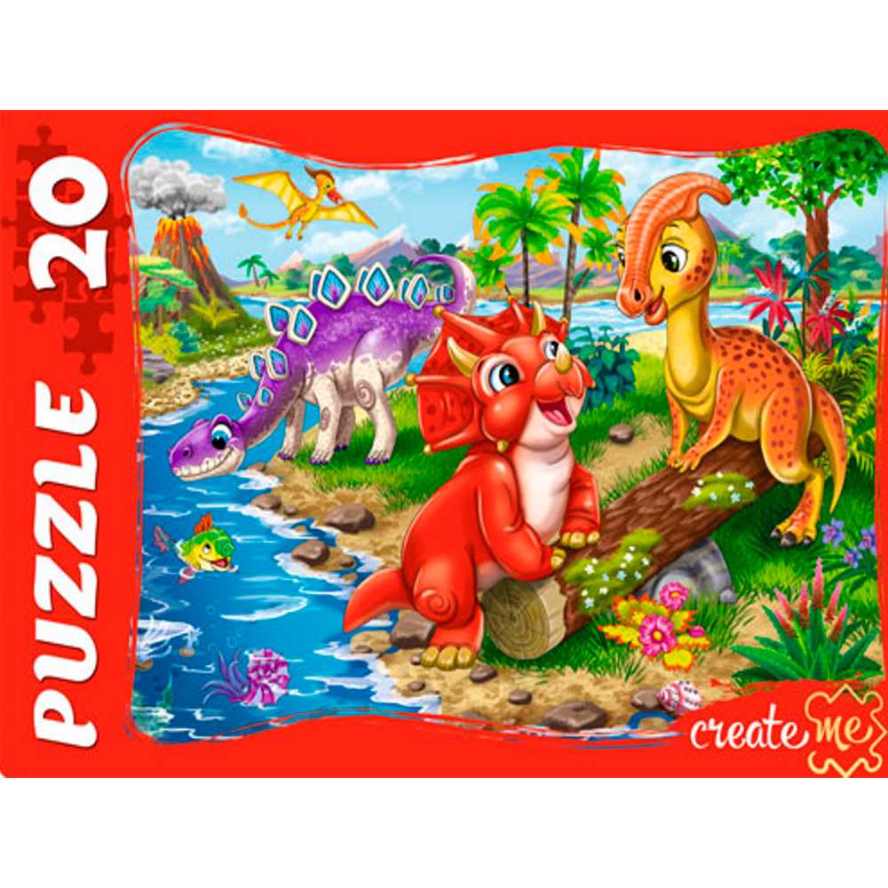 Макси-пазл Милые динозавры №1 20 элементов УК20-1977