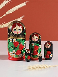 Матрёшка "Анна", хохлома, 5-кукольная, 11см