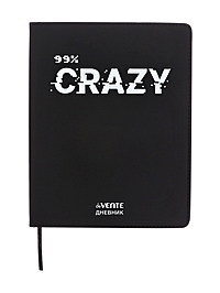 Дневник школьный 1-11 класс, deVENTE. 99% CRAZY», искусственная кожа, шелкография