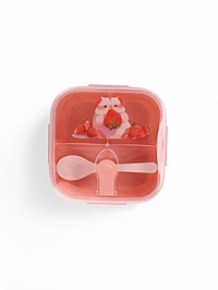 Ланч-бокс с клапаном, 3 секции, "Хомячок", 14 х 14 х 5 см