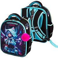 Рюкзак каркасный 35х27х13 см, deVENTE Junior 14L Korokoro, + брелок, для девочки