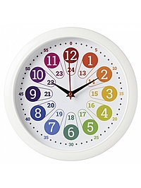 Часы настенные "Время учиться", детские, развивающие, d-29см, белые