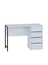 Стол письменный «Лофт», 4 ящика, 1170×446×755 мм, цвет бетон