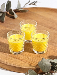 Свеча ароматическая в стакане (набор 3 шт) по 50 мл, 10 ч, 32 гр, СОЧНЫЙ МАНГО