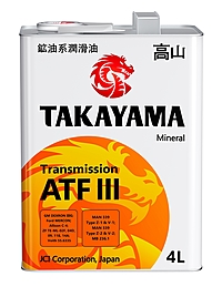 Масло трансмиссионное Takayama ATF III 4 л мин. металл