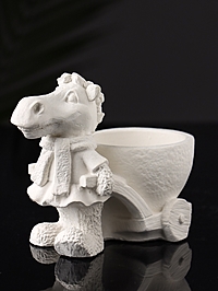 Фигурное кашпо "Лошадь с тележкой" 10х10х6 см