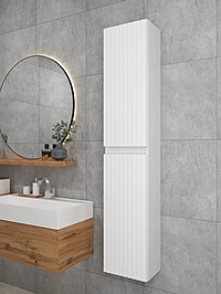 Шкаф пенал навесной для ванной комнаты и туалета MH10-MA 1548х300х217 Белый-М 10