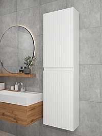 Шкаф пенал навесной для ванной комнаты и туалета MH11-MA 1548х450х217 Белый-М 10