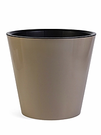 Горшок для цветов "Rosemary" D-33 см, 16 л с дренажной вставкой на колесиках, бежевый