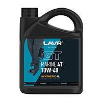 Масло моторное LAVR GT MARINE 4Т 10W-40 SM 4 л синт. Ln7790