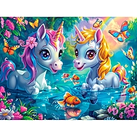 Макси-пазл Единороги в пруду 35 элементов УК35-1973
