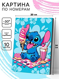Картина по номерам на холсте с подрамником, 20×30 см,«Стич»