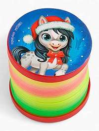 Funny toys Пружинка радуга "Новогодняя лошадка", цвета МИКС, d.-5см