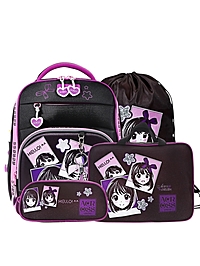 Рюкзак школьный эргоном.спинка Across 194 37*28*12 дев + пен, меш, папка 25-369-7