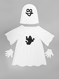 Карнавальный костюм "Привидение", балахон с маской, перчатки, р.30-34, рост 122-134 см