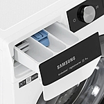 Стиральная машина Samsung WW80AG6S28AELP с паром инвертор белый/черный люк