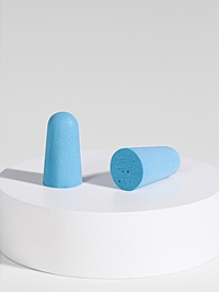 Беруши в пласт футл (ПУ) 2,5*1см (наб 10пар цена за наб) голубой накл ОТ