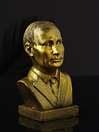 Бюст В.В. Путин, 9х7х5 см, золото