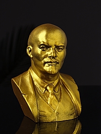 Бюст В.И. Ленин, 11х9х8 см, золото