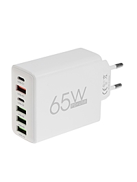 Сетевое зарядное устройство Luazon LZZ-23, 4 USB, 2 Type-C, 3 А, белое