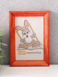 Фоторамка дерево 10х15 см, махагон №2 (пластиковый экран)