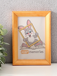 Фоторамка дерево 10х15 см, сосна №2 (пластиковый экран)