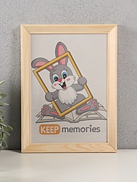 Фоторамка дерево 15х21 см, белое дерево №2 (пластиковый экран)