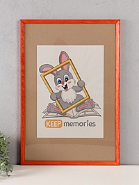 Фоторамка дерево 40х60 см, махагон №2 (пластиковый экран)