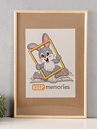 Фоторамка дерево 40х60 см, белое дерево №1 (пластиковый экран)