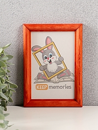 Фоторамка дерево 10х15 см, махагон №1  (пластиковый экран)