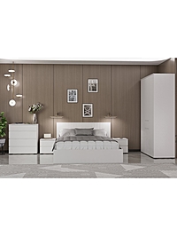 Спальный гарнитур «Лора», комплект 6 предметов, цвет белый