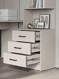 Стол компьютерный «Брауни», левый, 1280×2000×1450 мм, цвет кашемир