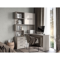 Стол компьютерный Брауни Правый, 1280х2000х1450, Кашемир