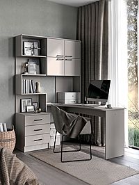 Стол компьютерный «Брауни», правый, 1280×2000×1450 мм, цвет кашемир