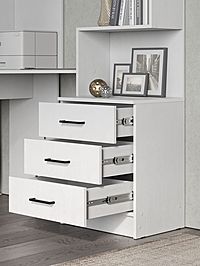 Стол компьютерный «Брауни», левый, 1280×2000×1450 мм, цвет белый