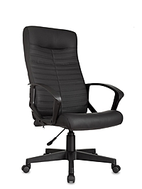 Кресло руководителя Бюрократ CH-480LT, экокожа черное