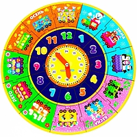 Пазл-часы Путешествие во времени деревянный 094301