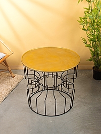 Столик журнальный  "Лабиринт" алюминий, железо 64х64х59 см