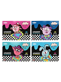 Альбом д/рис А4 48л на скобе Hatber "Смешарики"