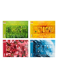 Альбом д/рис А4 40л на спирали Hatber "Гармония цвета", выб лак, перфорац, 4В МИКС